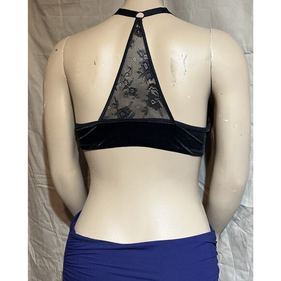 Curve Muse Womens Push Up Underwire Halter Front Close Bra Black 42B Racerback - Picture 3 of 8